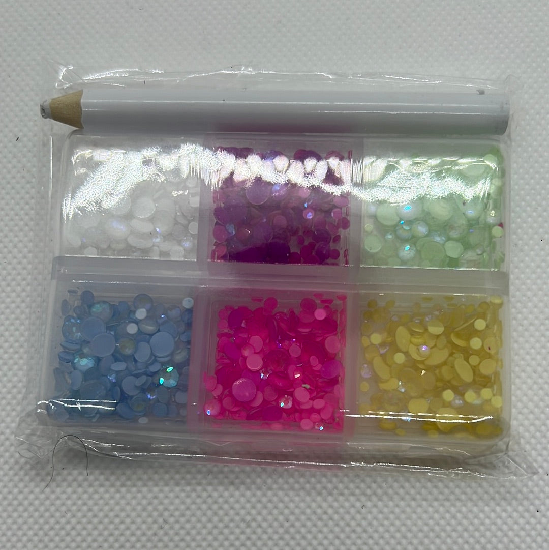 Neon glass stones sets