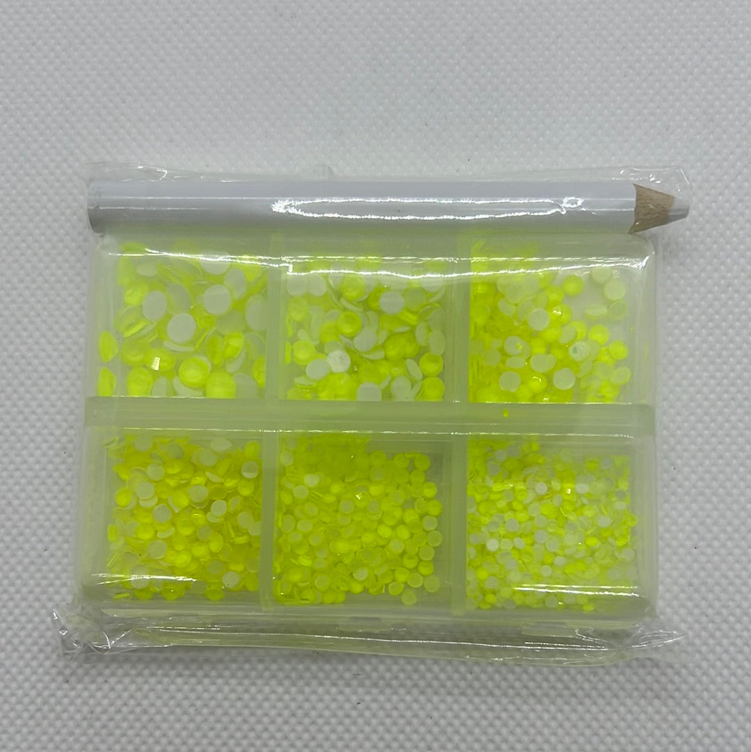 Neon glass stones sets