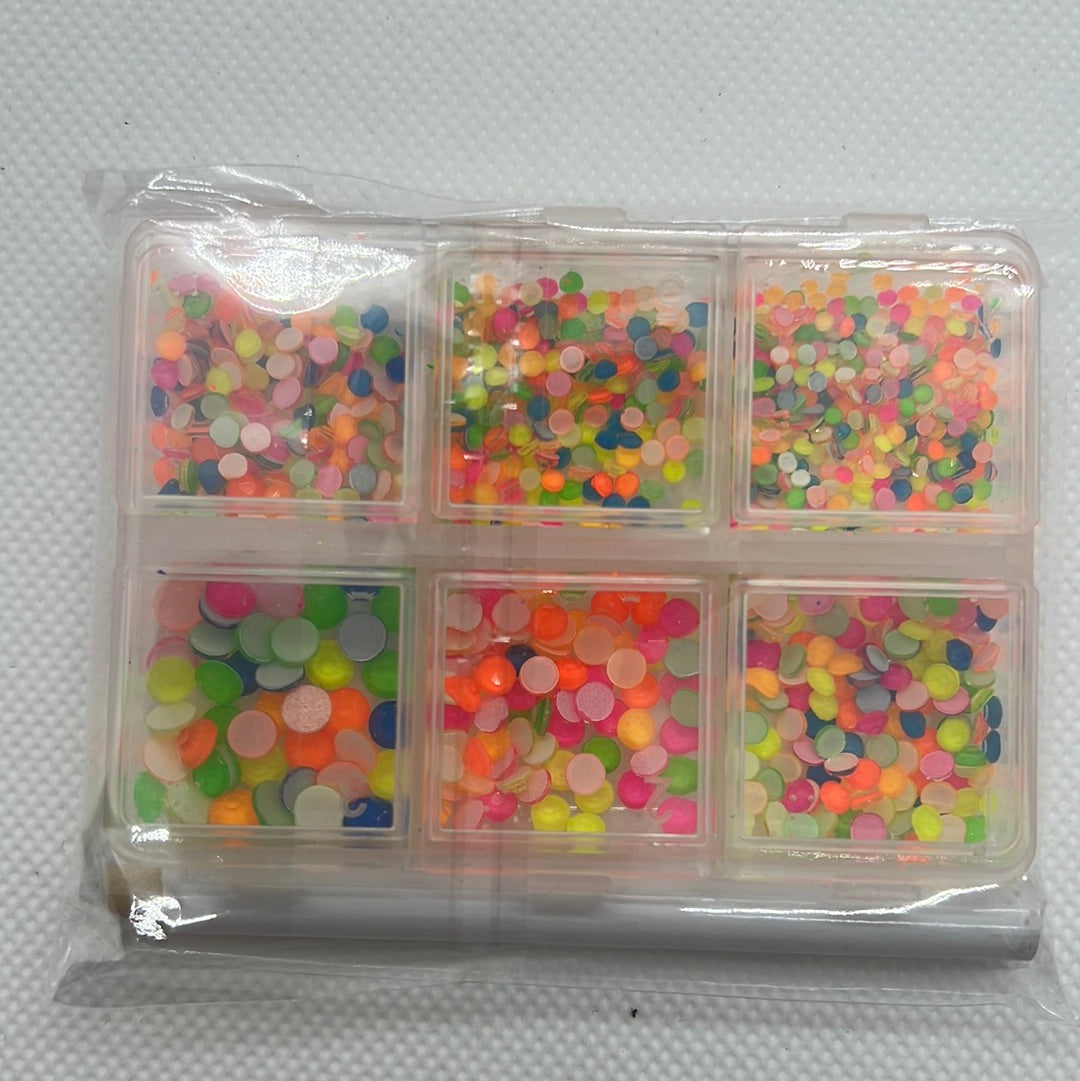 Neon glass stones sets