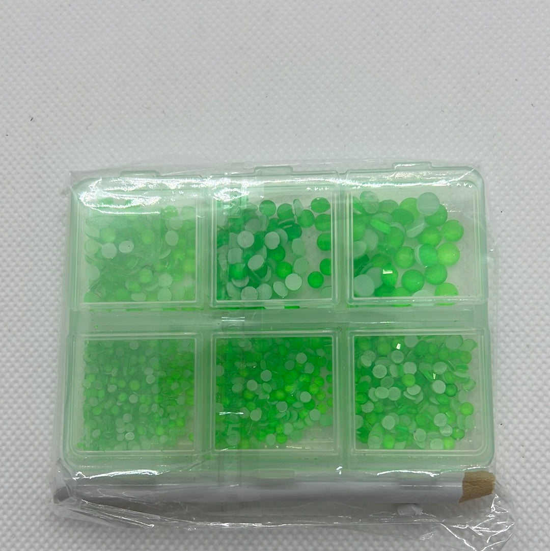 Neon glass stones sets