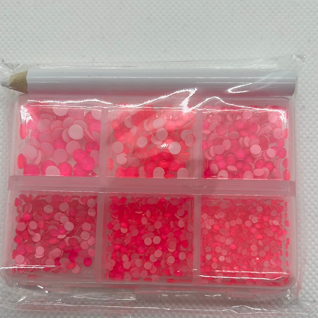 Neon glass stones sets